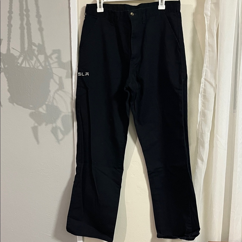 Dickies Black Pants with Tesla Logo